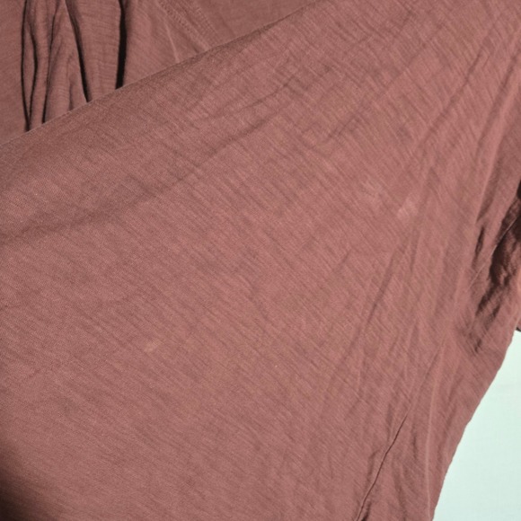 Nation LTD Jillian Bold Shoulder Tee Pima Cotton Rust Shirt Puff Romantic Large - Picture 7 of 10